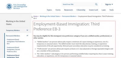 ​美国移民签证多少钱_美国EB-3这类签证的申请条件