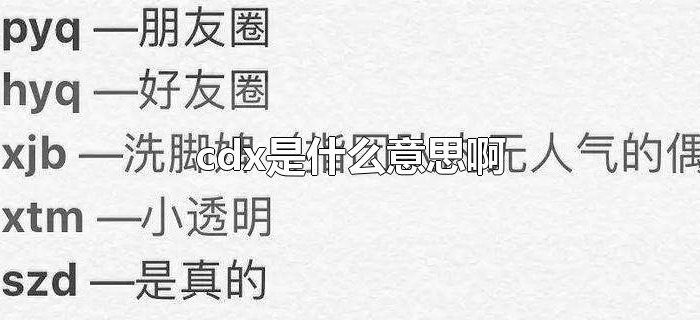 cdx是什么意思啊