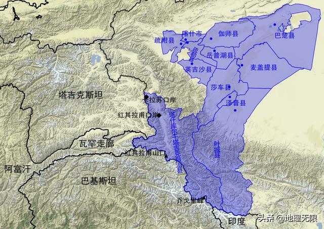 喀什地图最新（多维度高清地图认识喀什）(8)