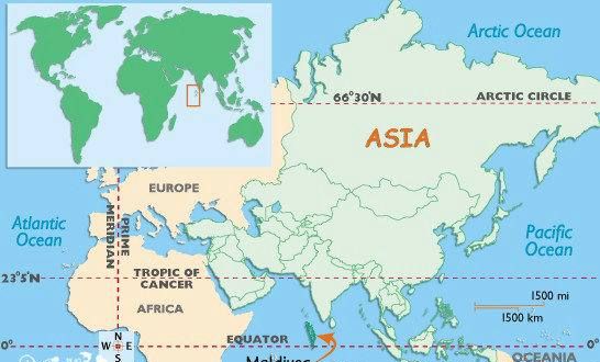 马尔代夫地理位置,中国到马尔代夫地图图2