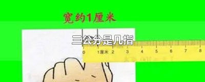 ​3厘米是几指 三指是几厘米