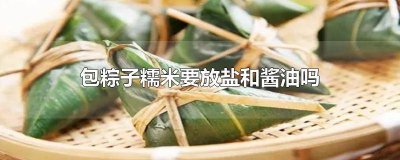 ​包粽子糯米要放盐和酱油吗视频 包粽子米要放多少盐和酱油