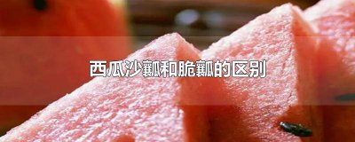 ​西瓜沙瓤和脆瓤的区别是什么 西瓜沙瓤和脆瓤的区别在哪