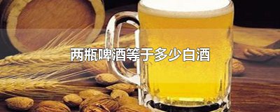 ​两瓶啤酒等于多少白酒