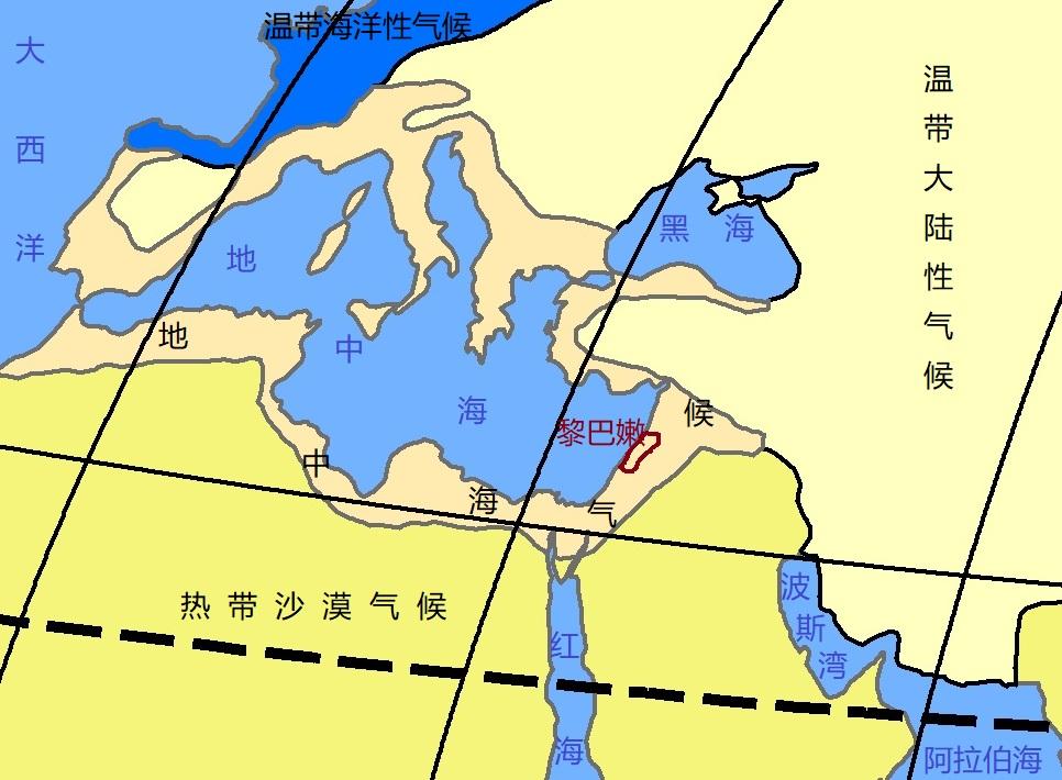 黎巴嫩在哪里_黎巴嫩及周边地图